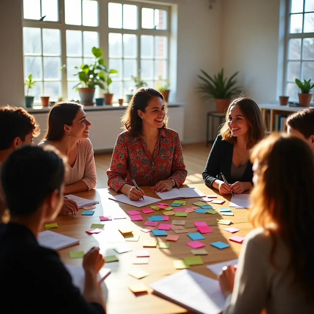 Creative team brainstorming